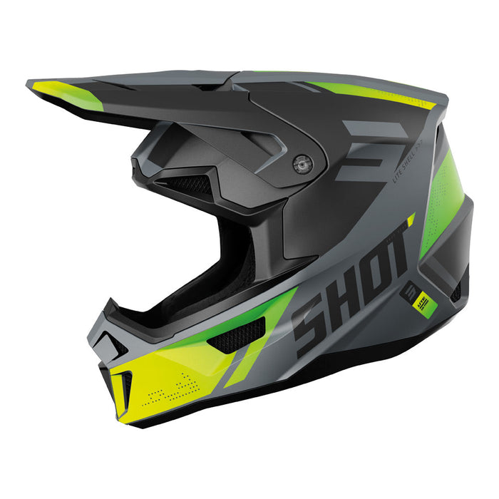 Shot Lite Ultra Helmet Neon Yellow Matt Shot MX