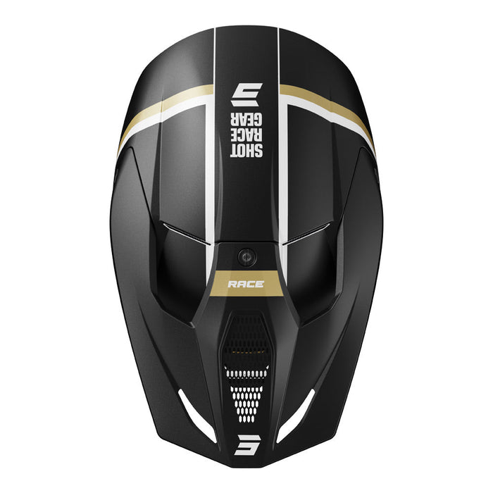Shot Race Mythic Helmet Black/Gold Matt Shot MX