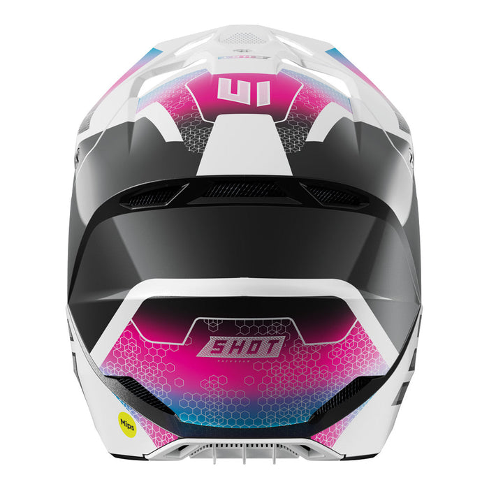 Shot Race Phaser Helmet Black/Blue/Pink Pearly Shot MX