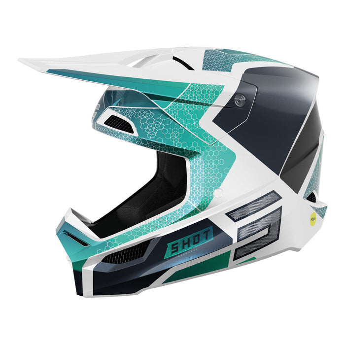 Shot Race Phaser Helmet Blue/Turquoise Pearly Shot MX