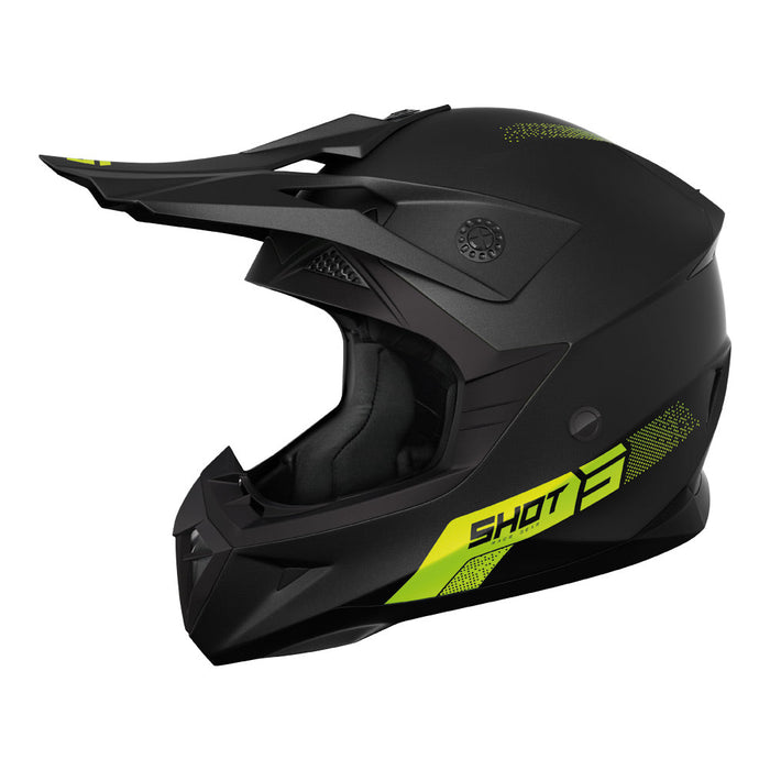 Shot Pulse Element Helmet Neon Yellow Matt Shot MX