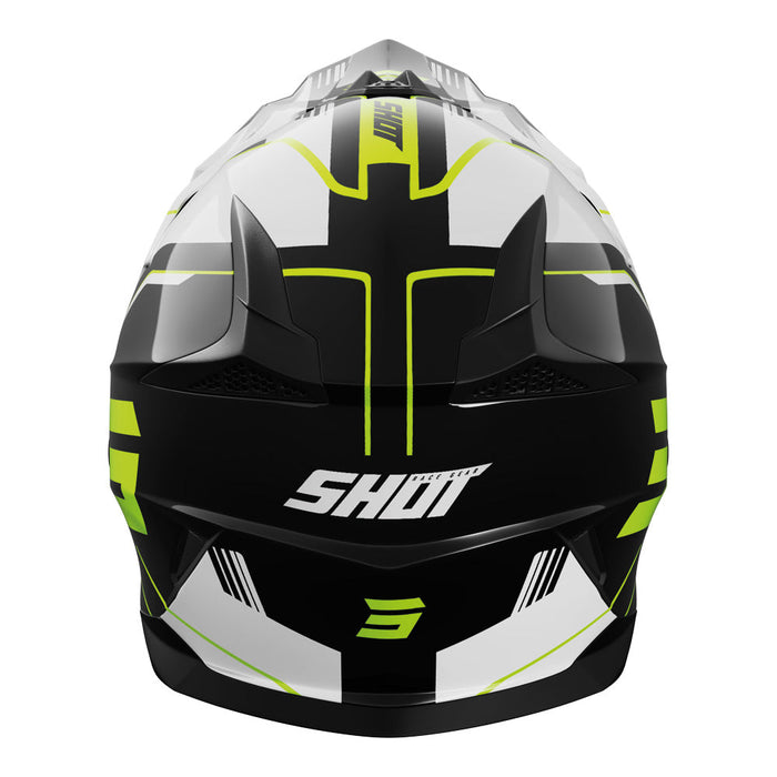 Shot Pulse Lines Helmet Black/Neon Yellow Glossy Shot MX