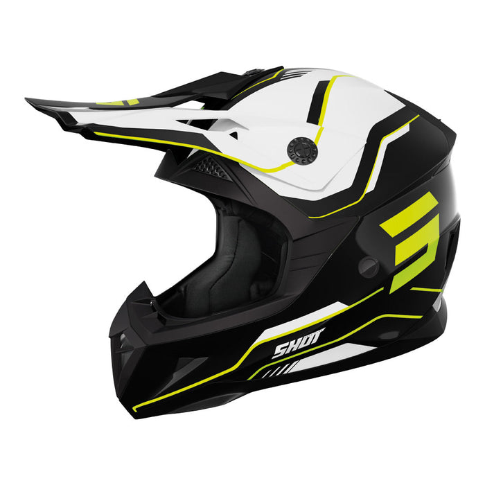 Shot Pulse Lines Helmet Black/Neon Yellow Glossy Shot MX