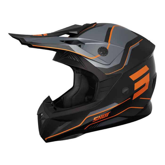 Shot Pulse Lines Helmet Black/Orange Matt Shot MX