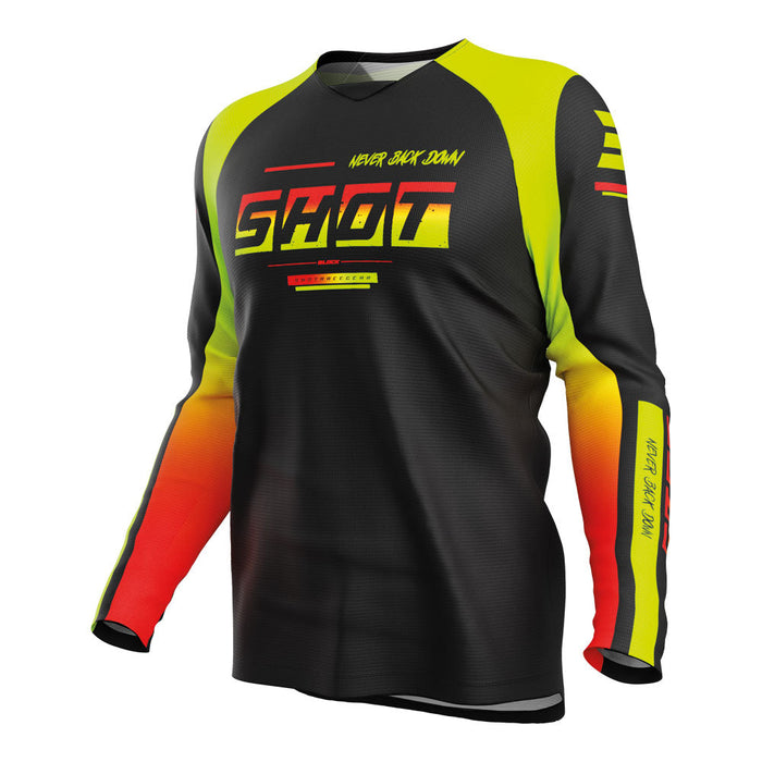 Shot Draw Kid Block Jersey Neon Yellow Shot MX