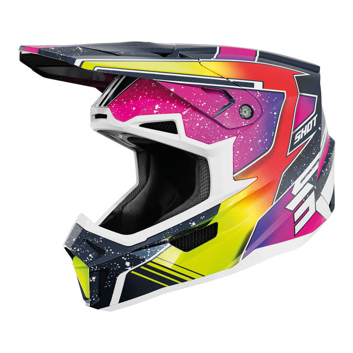Shot Lite Racing Helmet Blue/Neon Yellow Pearly Shot MX