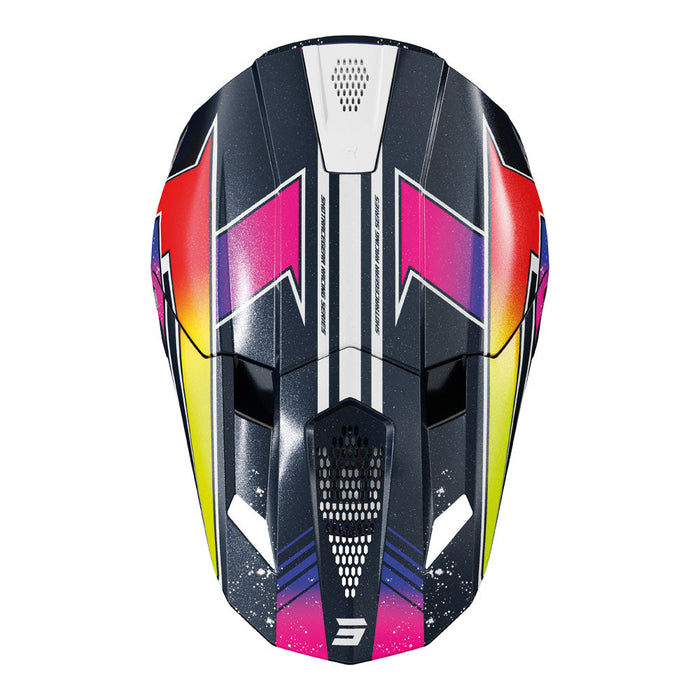 Shot Lite Racing Helmet Blue/Neon Yellow Pearly Shot MX