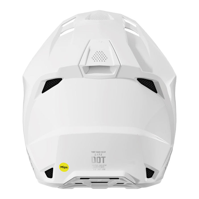 Shot Lite Solid Helmet White Glossy Shot MX
