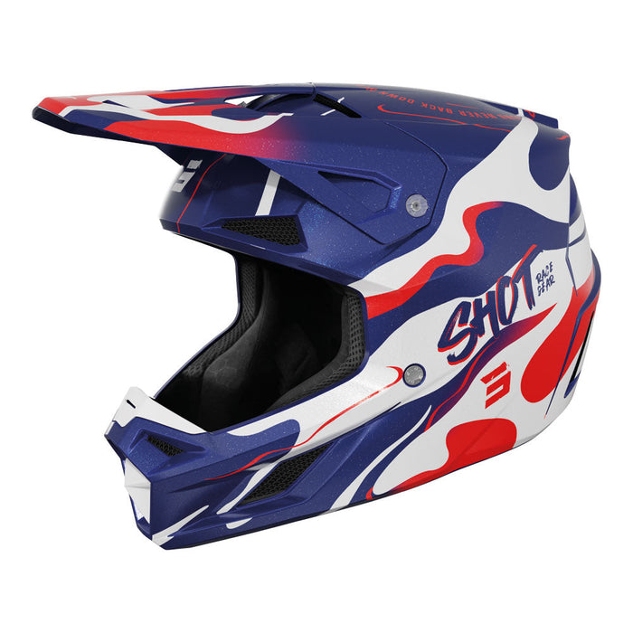 Shot Speed Beast Helmet Blue/Red Pearly Shot MX