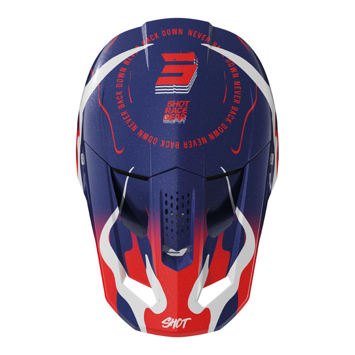 Shot Speed Beast Helmet Blue/Red Pearly Shot MX