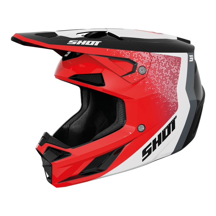 Shot Speed Hybrid Helmet Red Glossy Shot MX