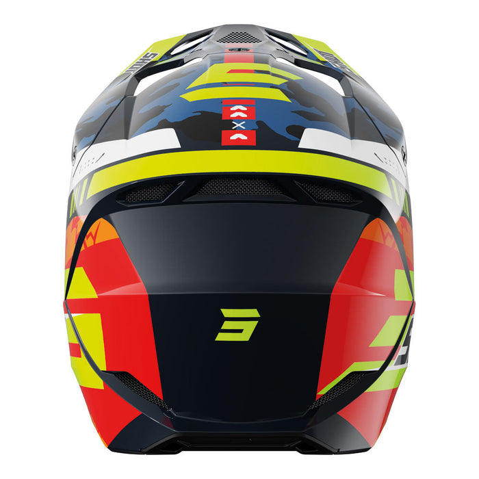 Shot Furious Flash Helmet Blue/Neon Yellow Glossy Shot MX