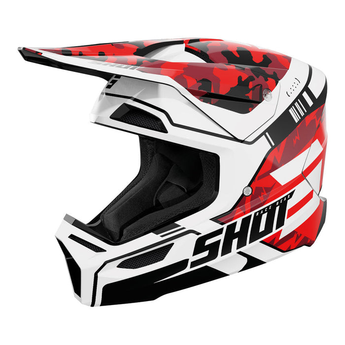 Shot Furious Flash Helmet Red Glossy Shot MX