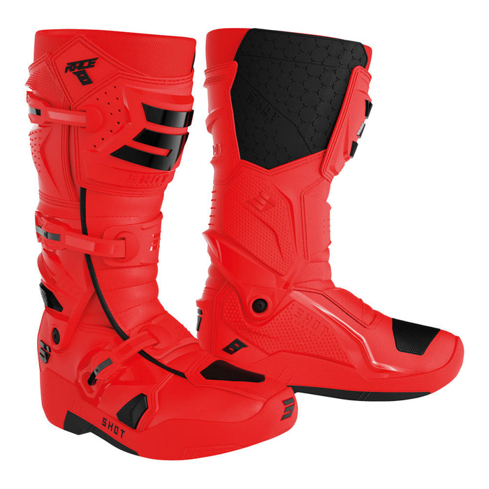 Shot Race 8 Boots Red