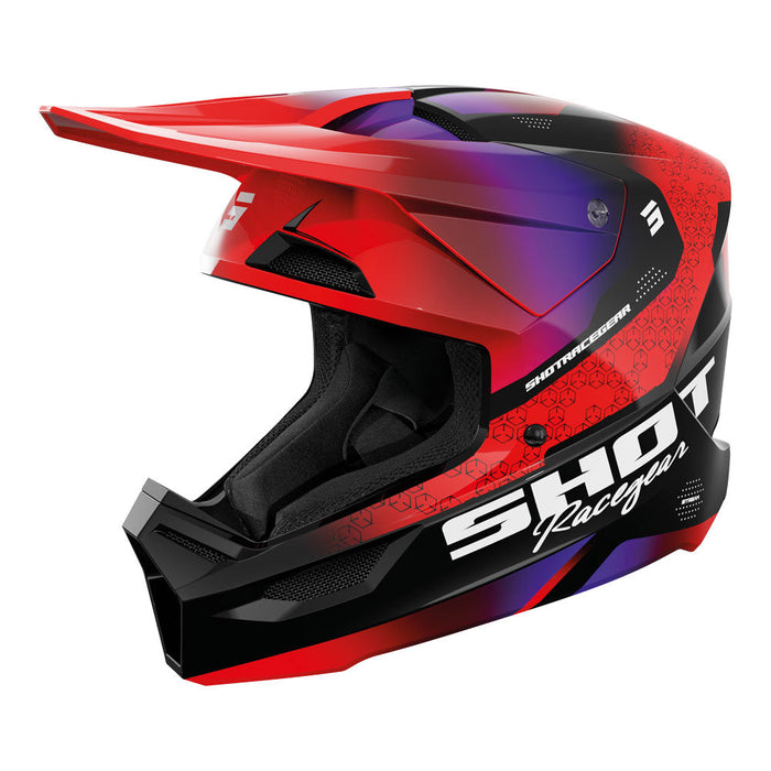 Shot Furious Kid Helmet Stream Red Glossy