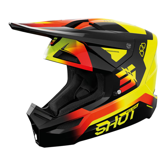 Shot Furious Kid Rocket Helmet Neon Yellow Glossy