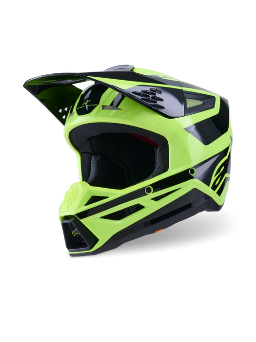 ALPINESTARS SM3 HEAT HELMET ECE06/DOT FLURO YELLOW/GLOSSY BLACK