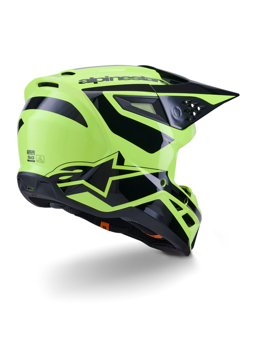 ALPINESTARS SM3 HEAT HELMET ECE06/DOT FLURO YELLOW/GLOSSY BLACK