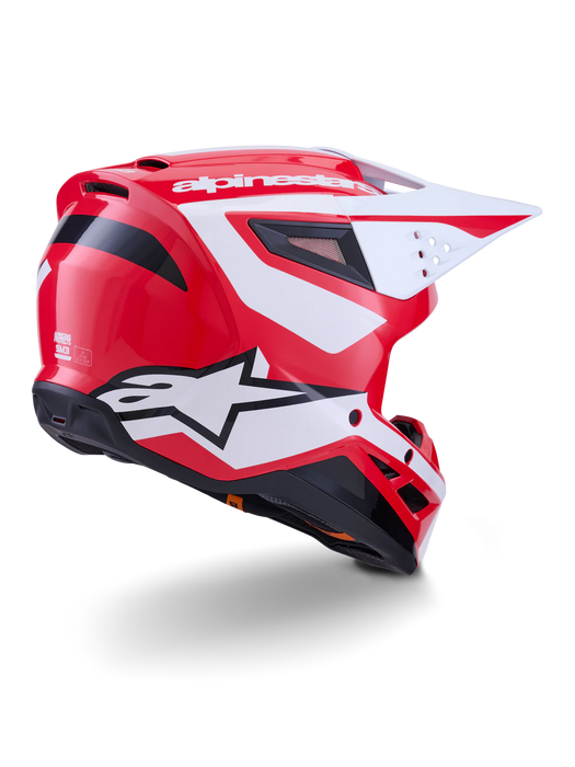 ALPINESTARS SM3 HEAT HELMET ECE06/DOT - RED/WHITE/BLACK GLOSSY