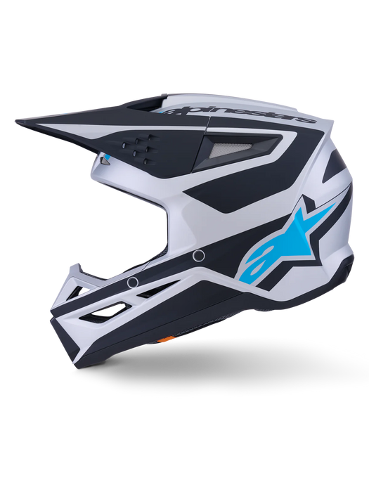 ALPINESTARS SM3 HEAT HELMET ECE06/DOT - SILVER/BLUE/BLACK MATT