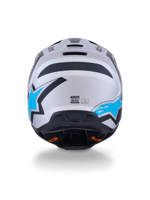 ALPINESTARS SM3 HEAT HELMET ECE06/DOT - SILVER/BLUE/BLACK MATT