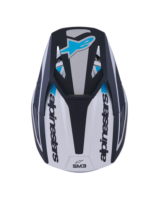 ALPINESTARS SM3 HEAT HELMET ECE06/DOT - SILVER/BLUE/BLACK MATT