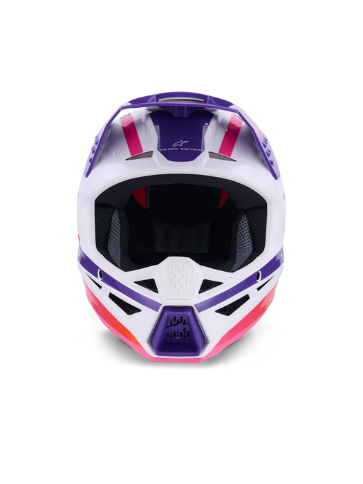 ALPINESTARS SM3 HEAT HELMET ECE06/DOT WHITE/PURPLE/PINK GLOSSY