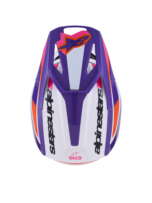 ALPINESTARS SM3 HEAT HELMET ECE06/DOT WHITE/PURPLE/PINK GLOSSY