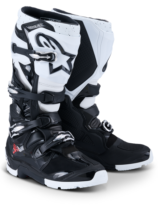 Alpinestars Tech 7 Boots Enduro Black White Top Two Moto