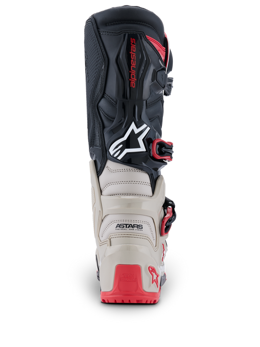 Alpinestars Tech 7 Boots Enduro Black Light-Gray Bright-Red Top Two Moto