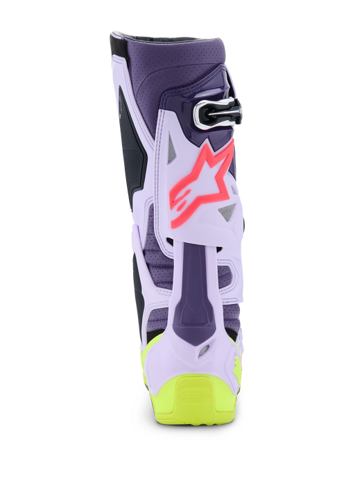 Alpinestars Tech 10 Supervented Purple Fluroyellow Diva-Pink Top Two Moto