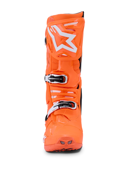 Alpinestars Tech 10 Supervented Fluro-Orange Black White Top Two Moto