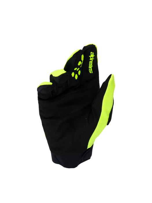 Alpinestars 2026 Youth Full Bore V2 Gloves Fluro-Yellow Black Top Two Moto