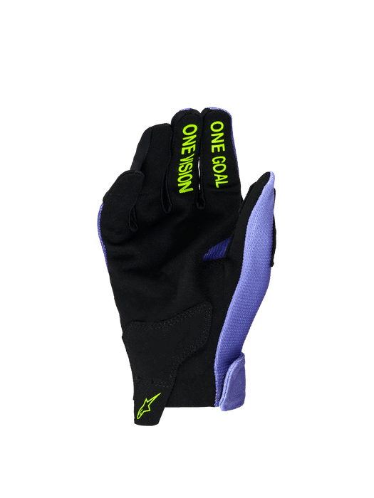 Alpinestars 2024-2026 Youth Radar Gloves Purple Fluro-Yellow Top Two Moto