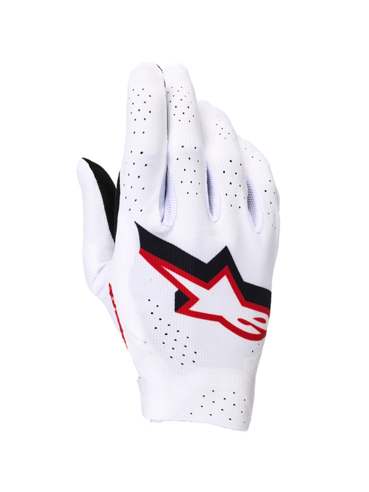Alpinestars 2026 Supertech MX Gloves White Black Fire-Red Top Two Moto