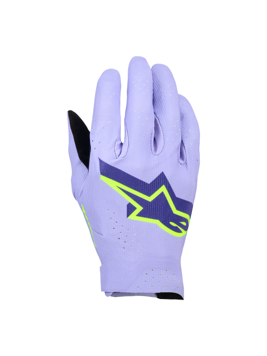 Alpinestars 2026 Supertech MX Gloves Lavender Fluro-Violet Yellow Top Two Moto