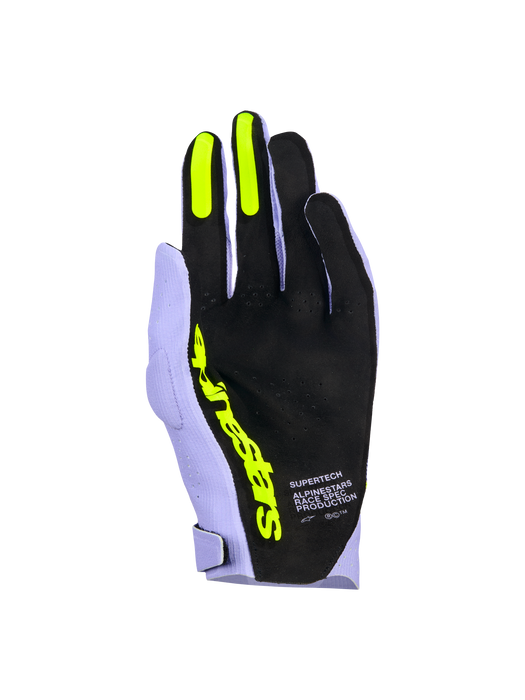 Alpinestars 2026 Supertech MX Gloves Lavender Fluro-Violet Yellow Top Two Moto