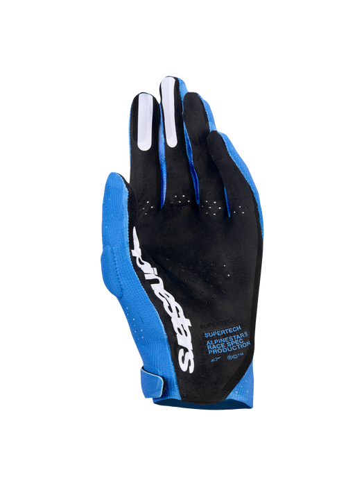 Alpinestars 2026 Supertech MX Gloves Ucla Blue Deep-Blue White Top Two Moto