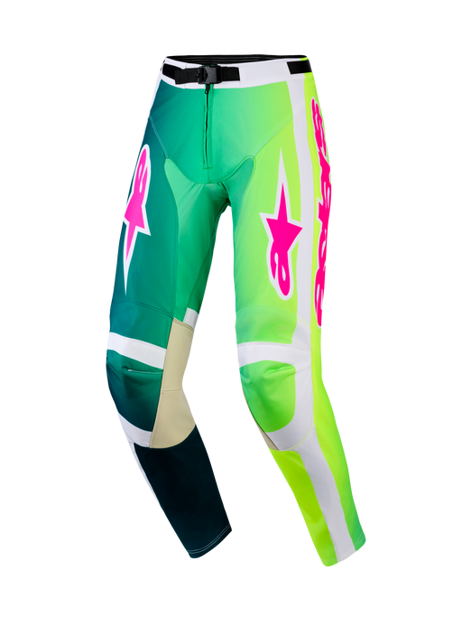Alpinestars 2026 Racer Portl Pants Green White Black Top Two Moto
