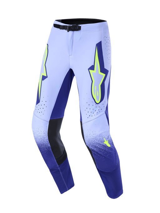 Alpinestars 2026 Supertech Scenz Pants Purple Fluro-Yellow Top Two Moto