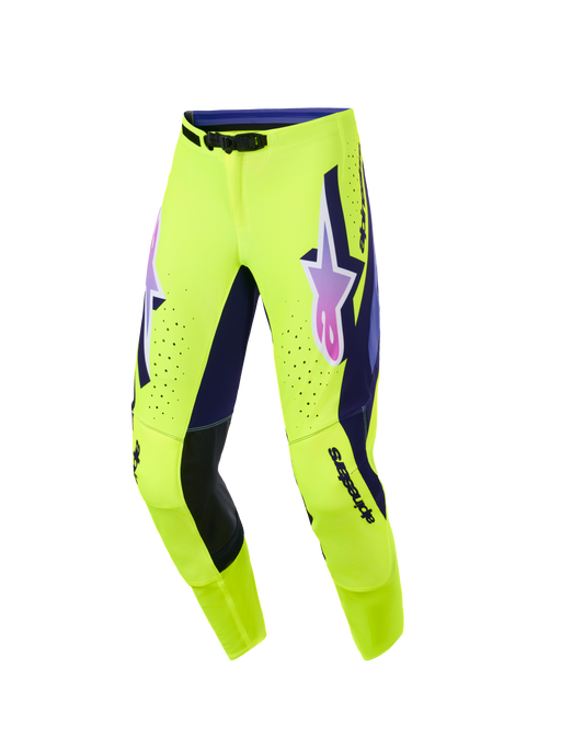 Alpinestars 2026 Supertech Vista Pants Yellow Purple Black Top Two Moto