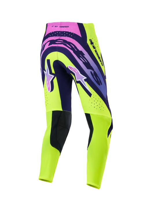Alpinestars 2026 Supertech Vista Pants Yellow Purple Black Top Two Moto