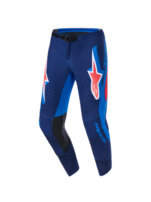Alpinestars 2026 Supertech Vista Pants Dark-Navy Hot-Coral Cobalt Top Two Moto