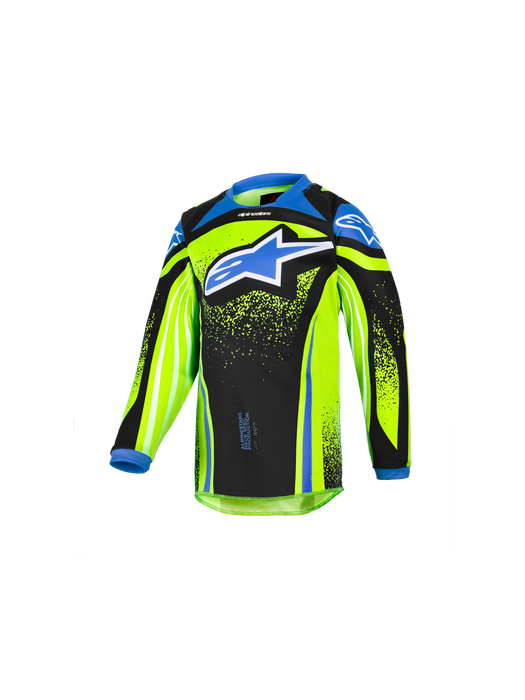 Alpinestars 2026 Kids Racer Nomur Jersey Dark-Navy Fluro-Yellow Ucla Blue Top Two Moto