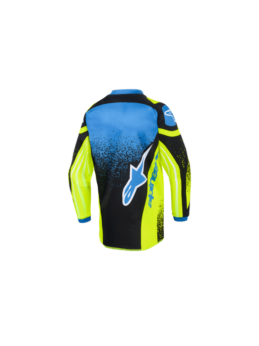 Alpinestars 2026 Kids Racer Nomur Jersey Dark-Navy Fluro-Yellow Ucla Blue Top Two Moto