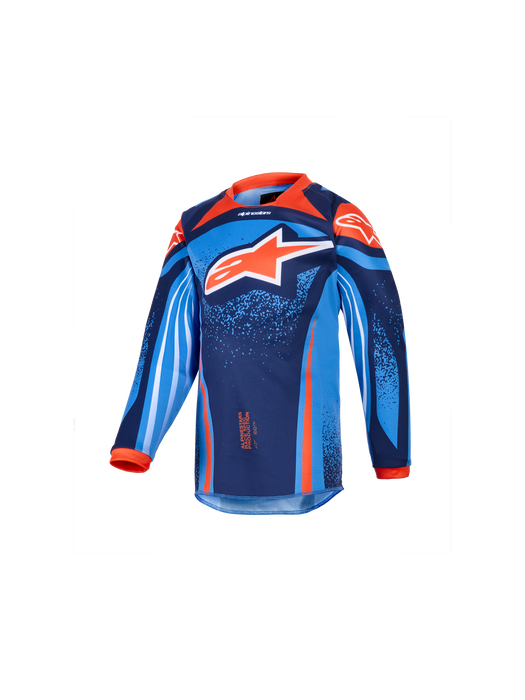 Alpinestars 2026 Kids Racer Nomur Jersey Dark-Navy Orange Ucla Blue Top Two Moto