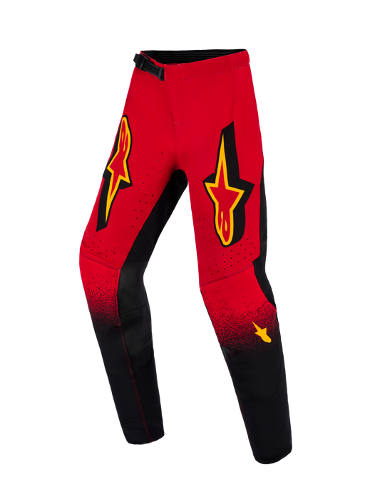 Alpinestars 2026 Youth Supertech Scenz Pants Red Black Yellow Top Two Moto
