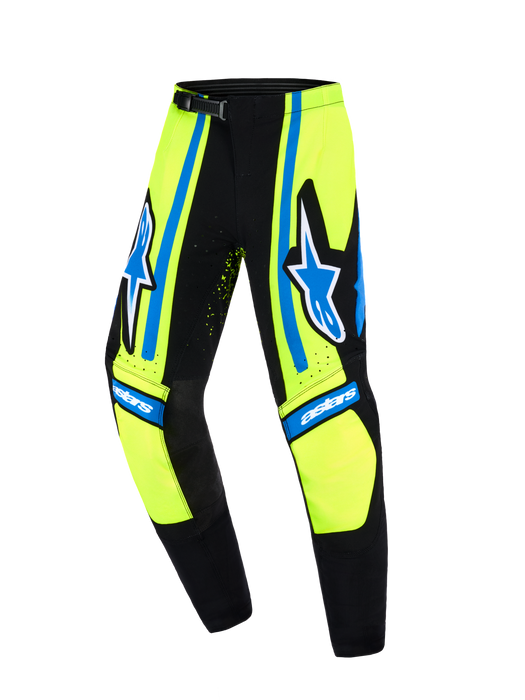 Alpinestars 2026 Youth Supertech Nomur Pan Dark-Navy Fluro-Yellow Ucla Blue Top Two Moto