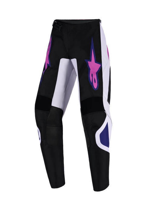 Alpinestars 2026 Youth Fluid Grid Pants Black Light-Gray Purple Top Two Moto