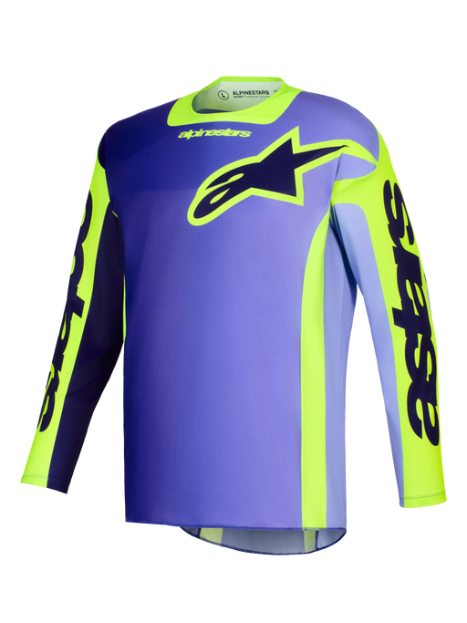 Alpinestars 2026 Racer Portl Jersey Purple Fluro-Yellow Top Two Moto